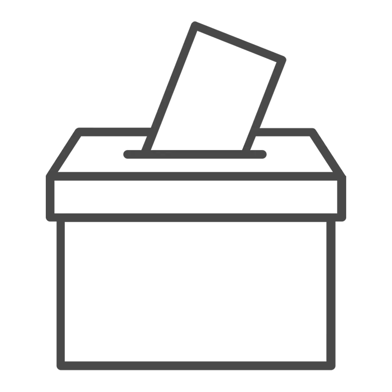 Icon of a ballot box representing voting